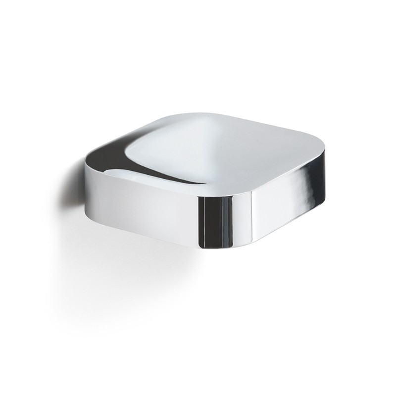 Portasapone inamovibile da muro in ottone, acciaio inox e Cromall 3212 Gedy seri