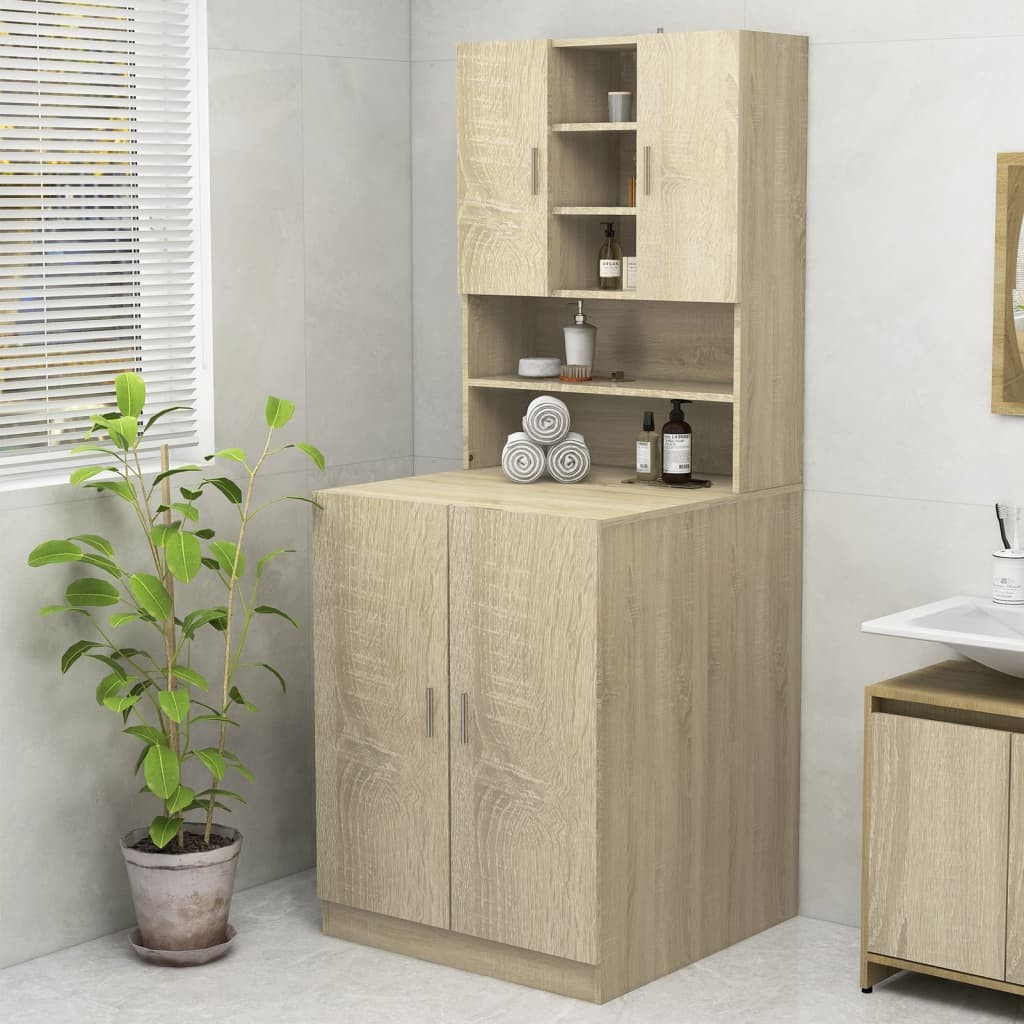 Mobile per Lavatrice Rovere Sonoma 70,5x25,5x90 cm vidaXL