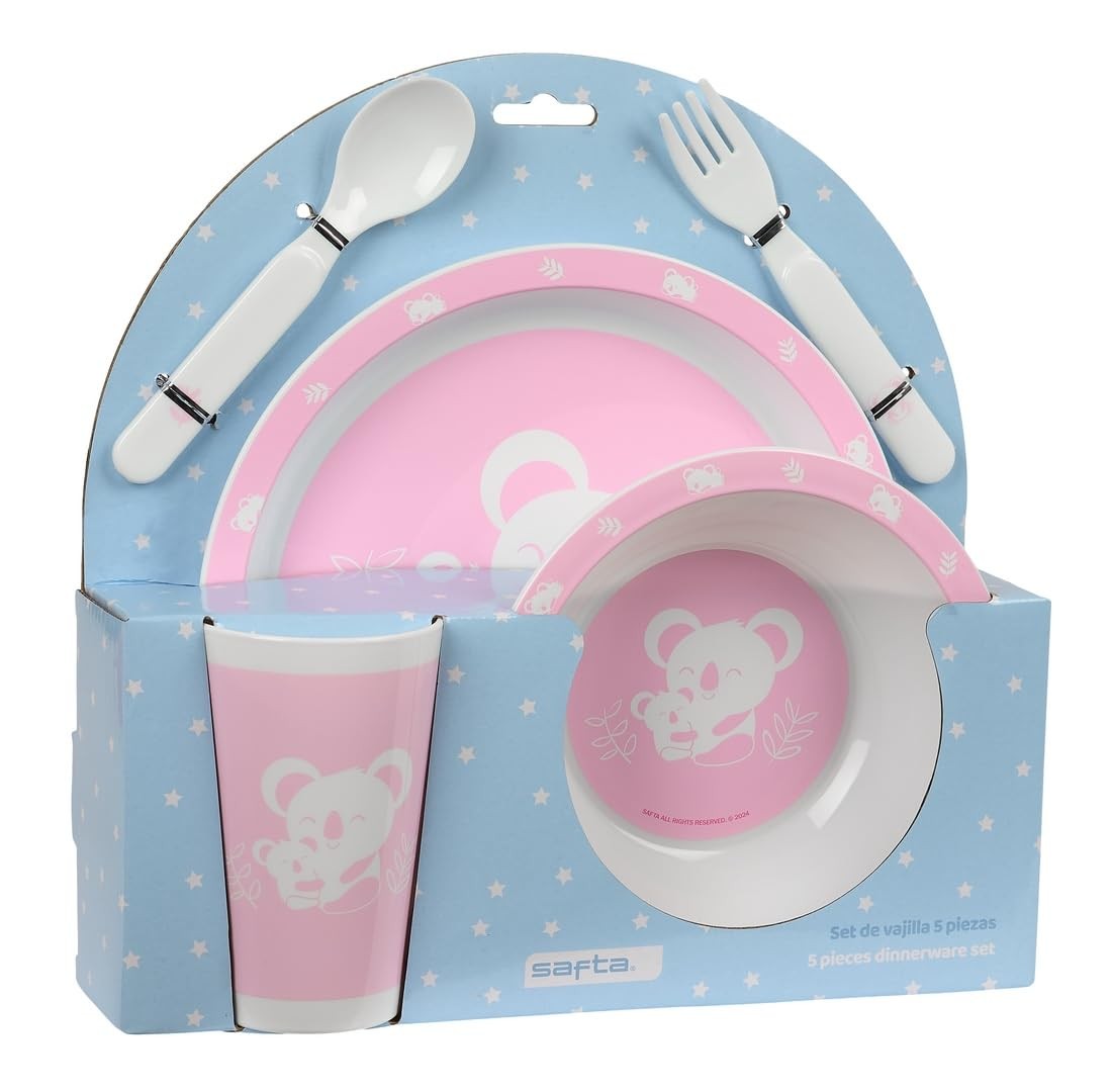 Safta PREESCOLAR KOALA - Set of Plates and Cutlery, Pack, Plate, Cutlery, Baby,