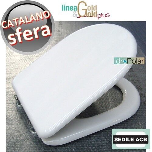 NUOVO SEDILE TAVOLETTA WC SFERA CATALANO MARCA ACB ERCOS GOLD ANIMA IN LEGNO