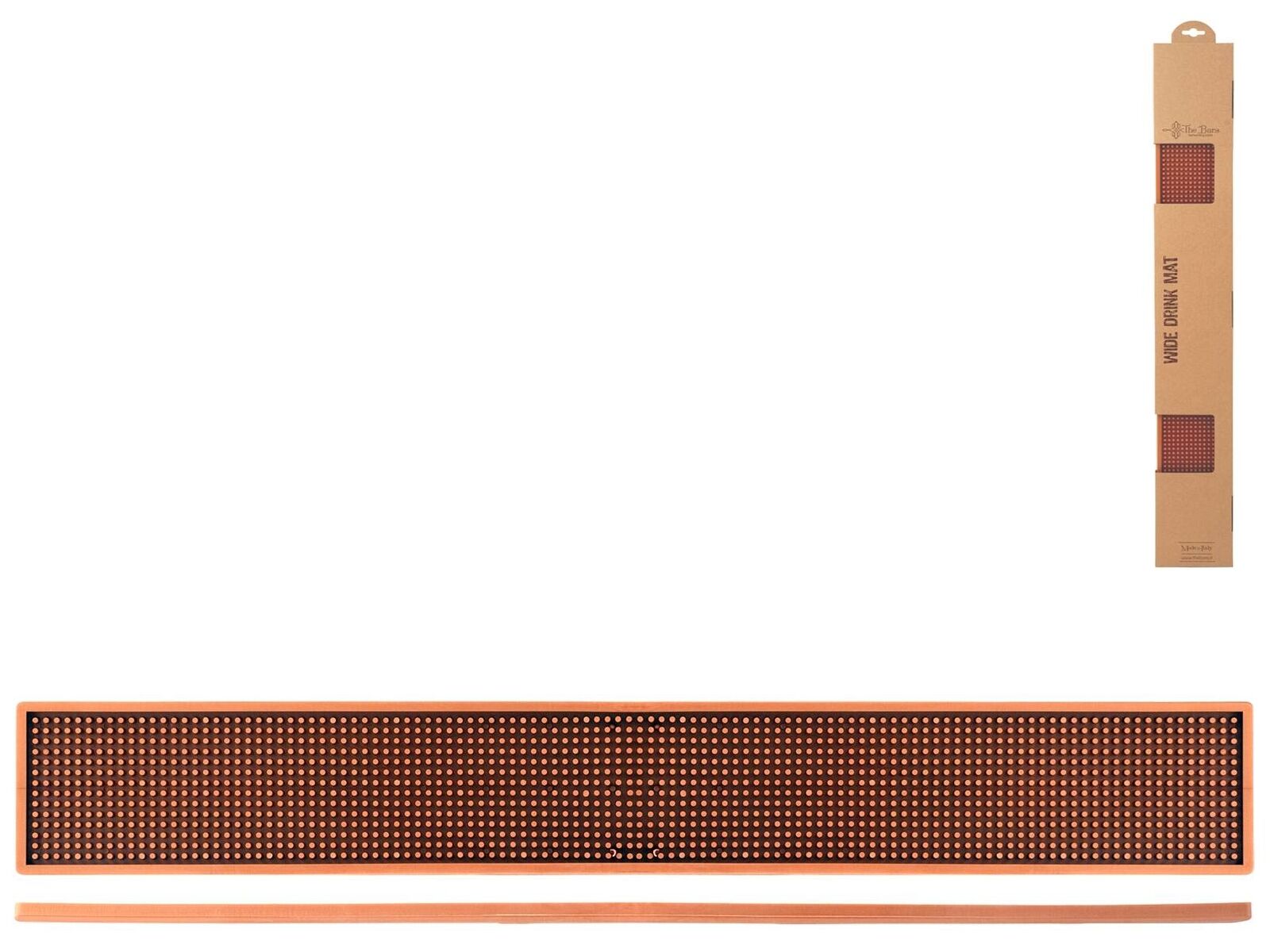 THE BARS Tappetino bar in gomma colore rame cm 70x10