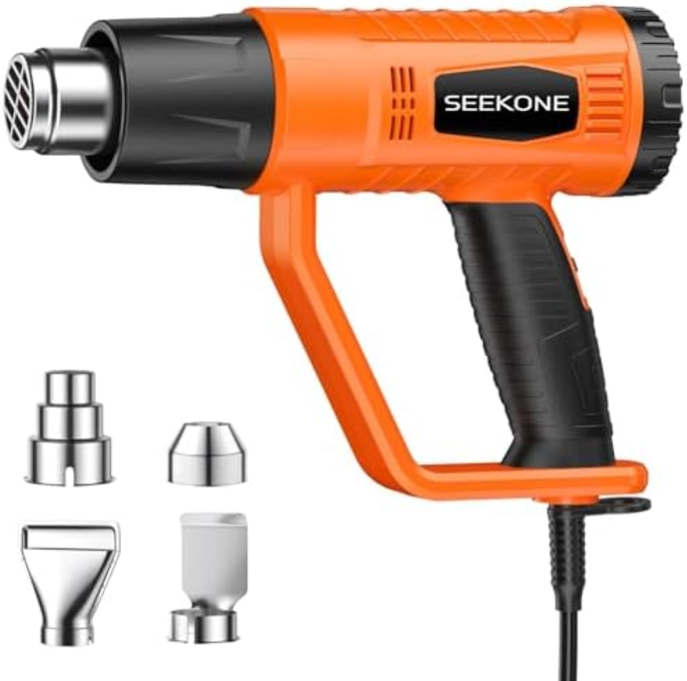 SEEKONE Pistola ad Aria Calda Professionale, Pistola Termica 2000W, 2 Temperatur
