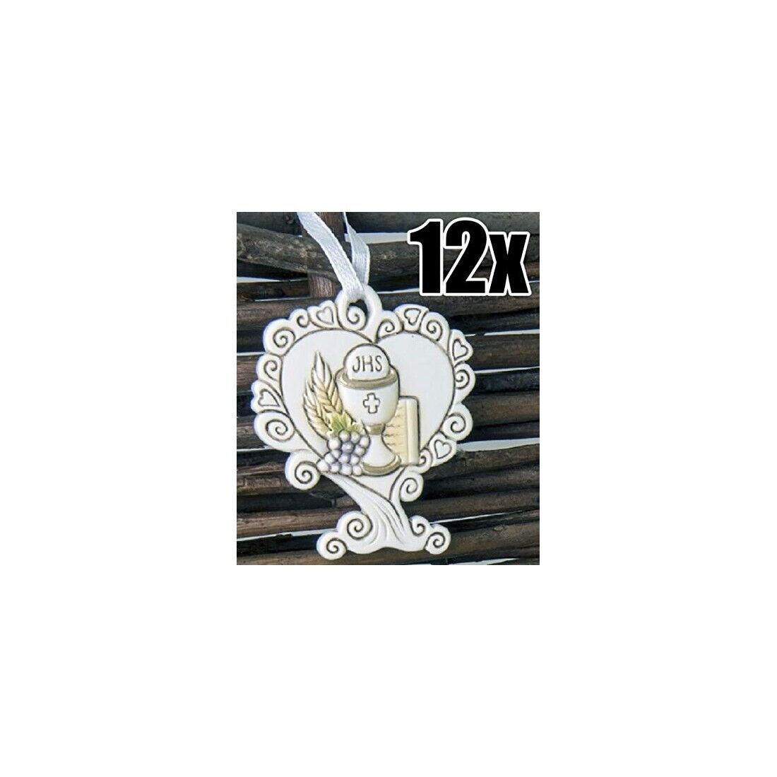 12 pz icona in resina | ricciolo con calice 4,5 x 5 | bomboniera comunione  ETM-