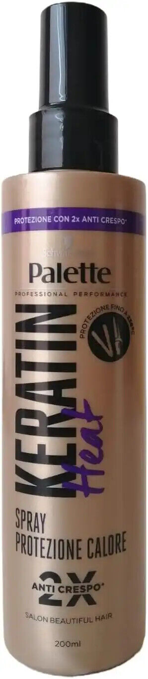 Schwarzkopf Palette Spray Protezione Calore Keratin Heat Anti Crespo 200 ml