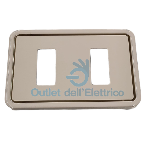 VIMAR SERIE 8000 PLACCA 2M RESINA SCATTO BIANCO 08636.I.12