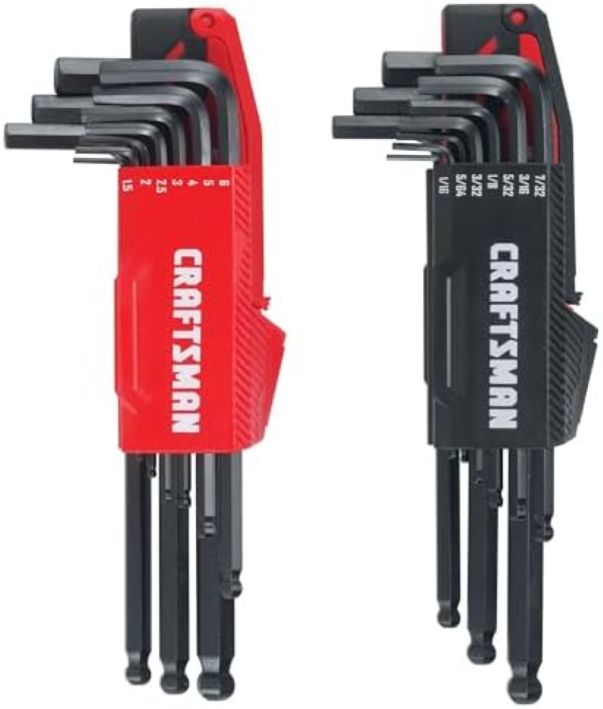 Craftsman Set di chiavi esagonali, metriche/SAE, 20 pezzi, (CMHT26020), nero