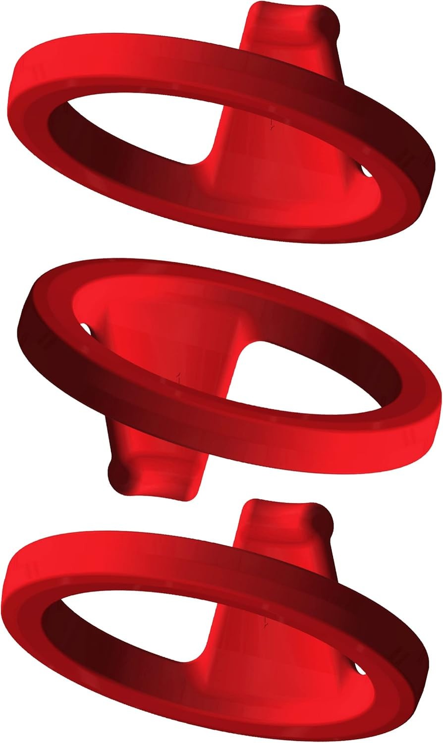 Isi set 3 guarnizione rossa originale in silicone per sifone panna, gourmet