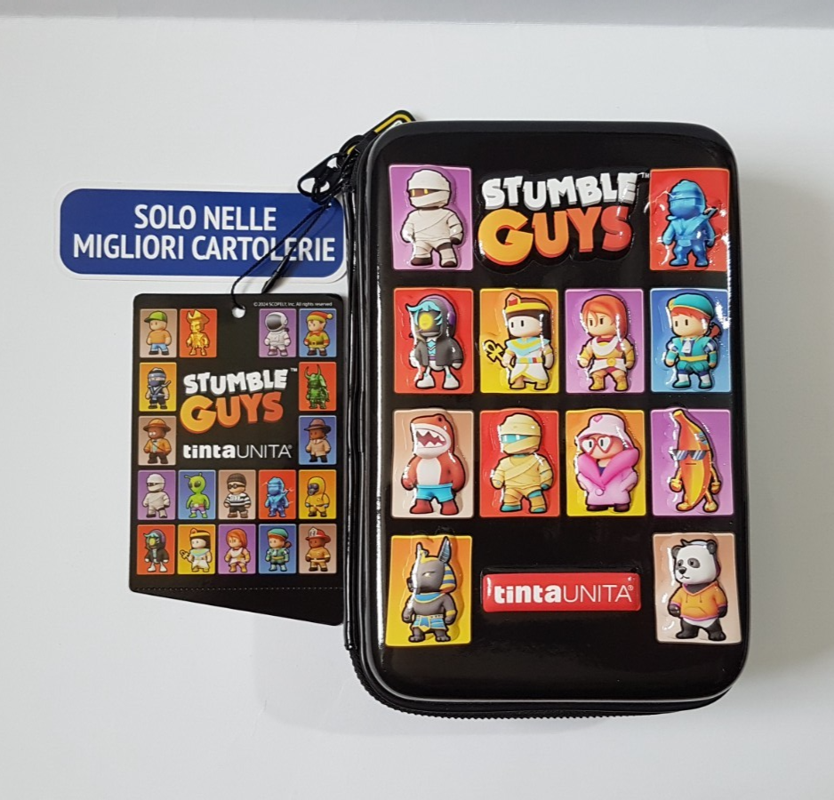 Stumble Guys Astuccio completo One Time 1 Zip Rigido All Black completo