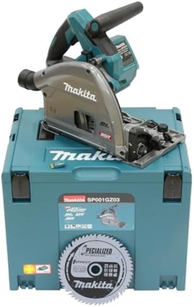 Makita SP001GZ03 40V Max Li-ion XGT Brushless 165mm Plunge Saw - Batteries and C