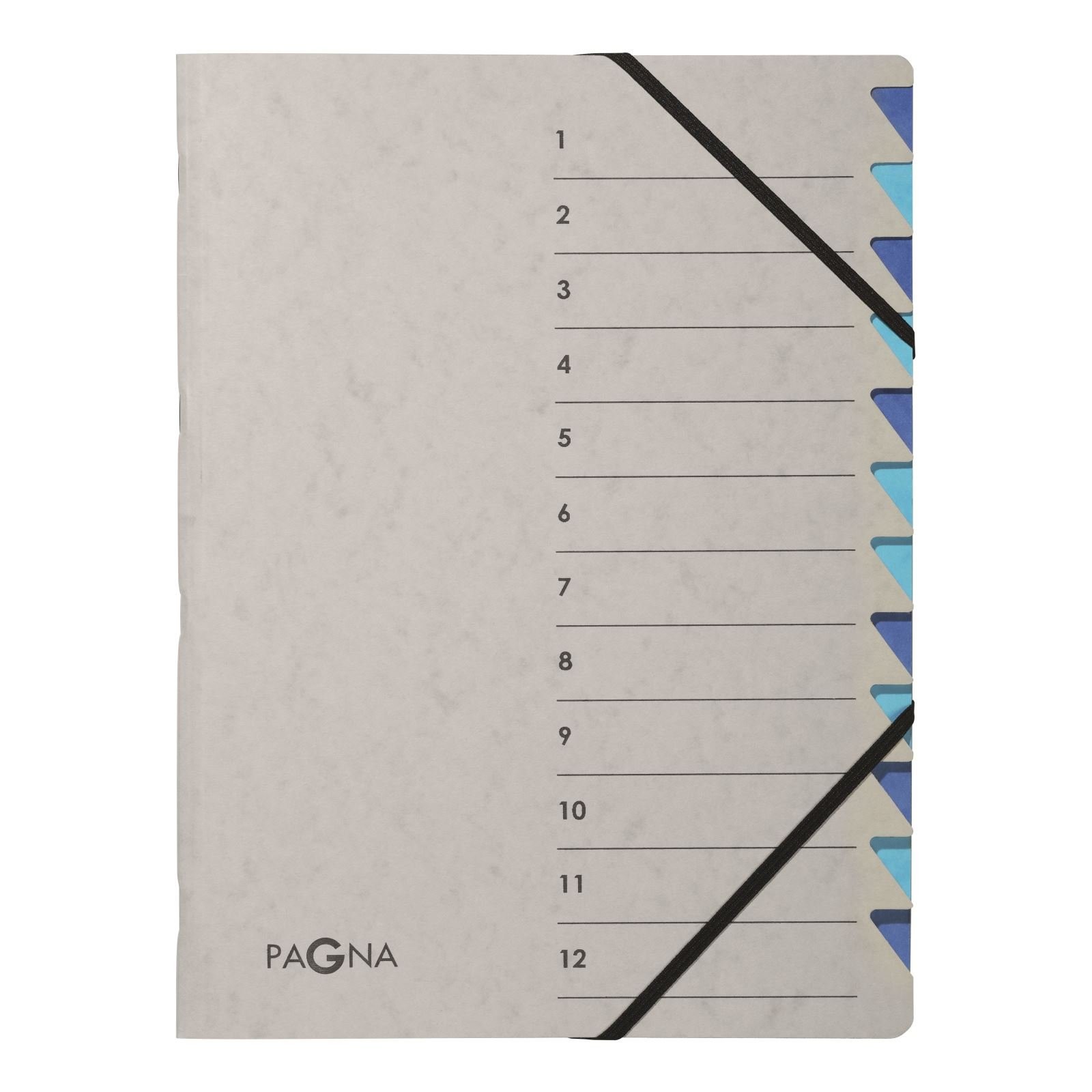 Pagna Document Wallet 7 Compartments Easy Grey 12-Piece Blue blue 12-Piece