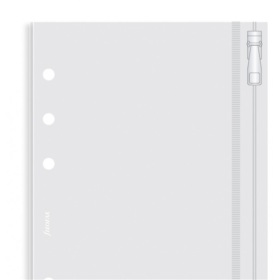 Ricambio  Pocket Busta Trasparente Con Zip | Filofax