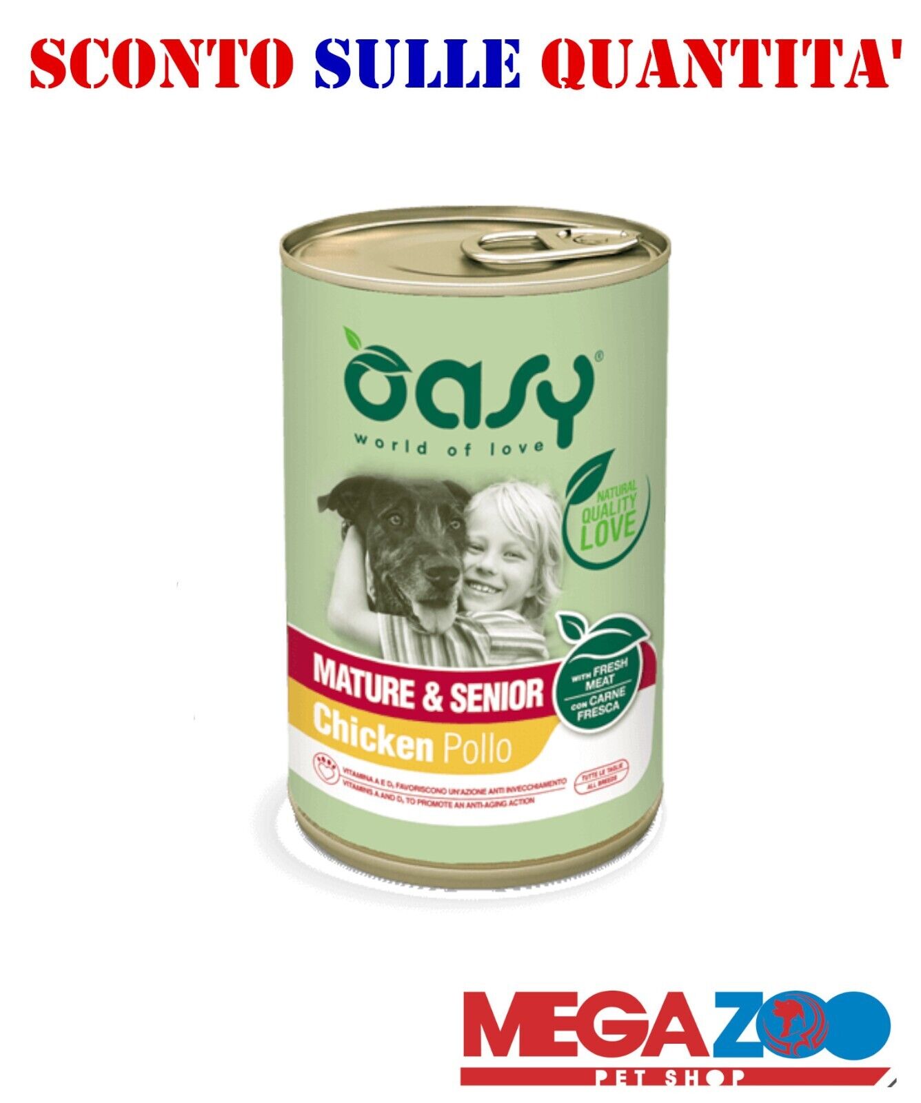 Oasy lifestage paté senior pollo 400gr