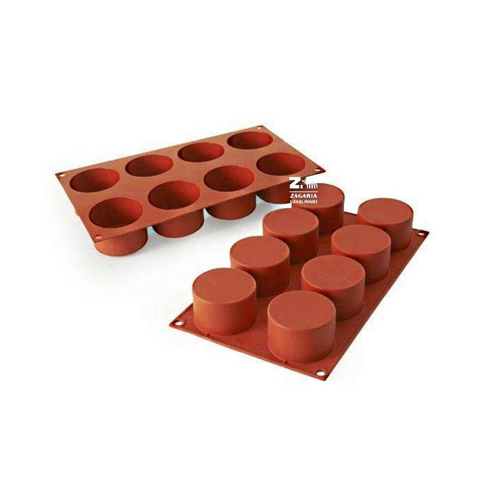 STAMPO FORME IN SILICONE 8 CILINDRI MM DIAM. 63X40 H SILIKOMART SF119 CYLINDERS