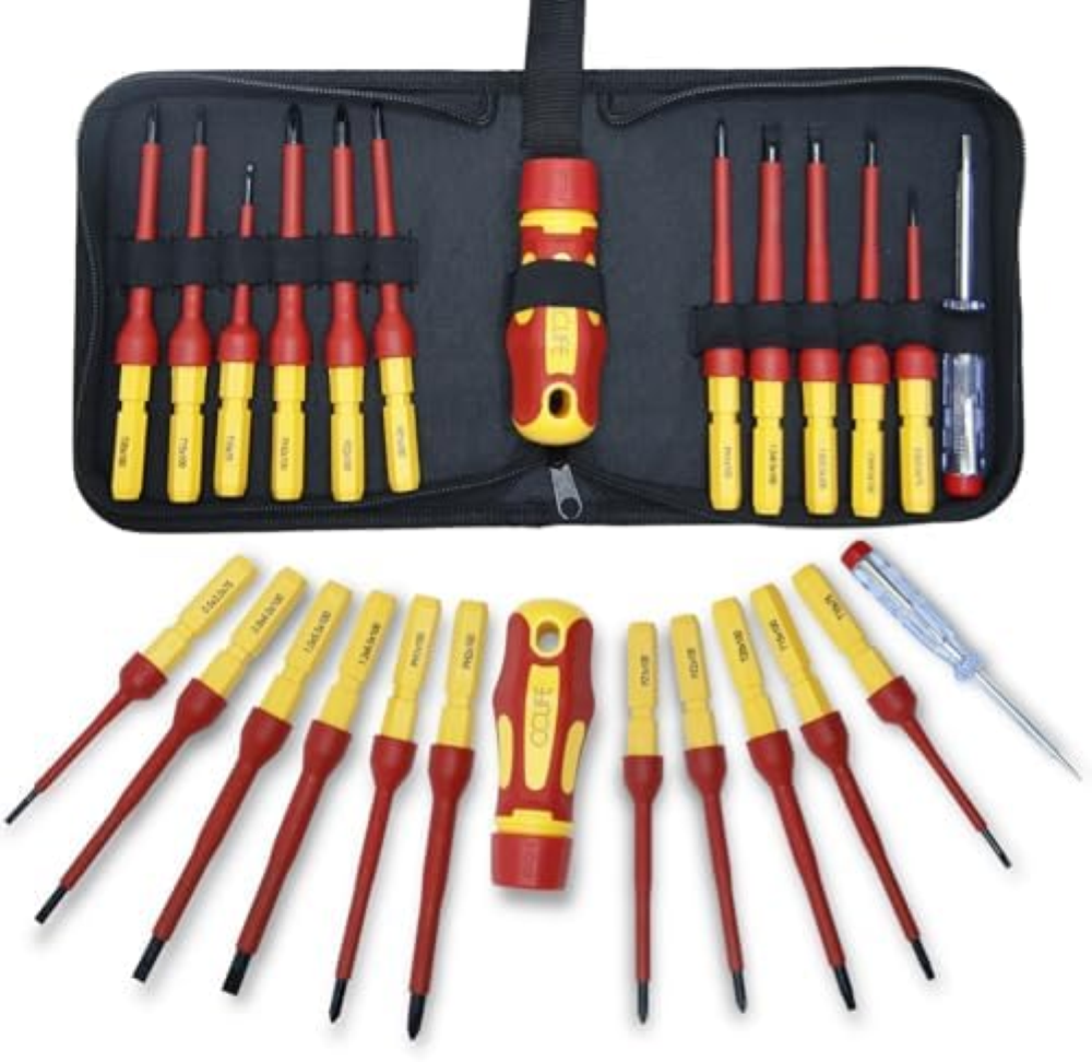 CCLIFE 13 Pezzi Set Cacciaviti Elettricista cacciaviti magnetici con lame interc