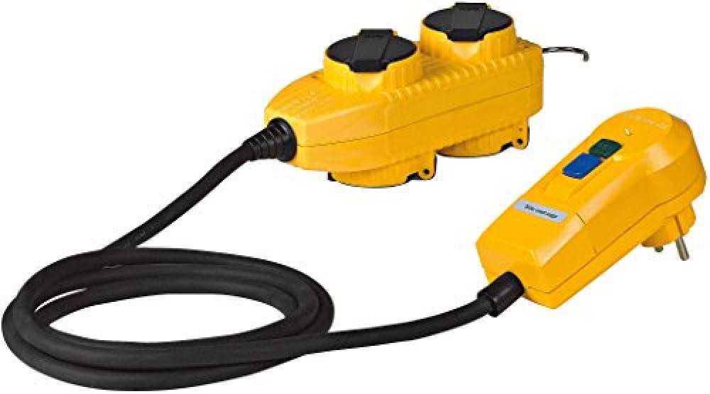 Brennenstuhl 1132751 - Adattatore con 4 prese con coperchio Powerblock + presa I