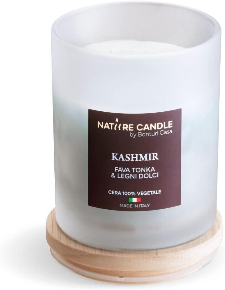 Nature candle 200 grammi KASHMIR - FAVA TONKA E LEGNI DOLCI