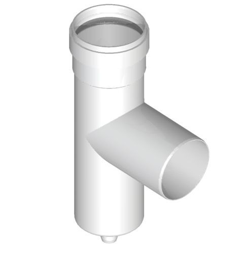 TEE PPS BIANCO CON TAPPO  ø80 PER CALDAIA A CONDENSAZIONE CONTI TESCPPS08B