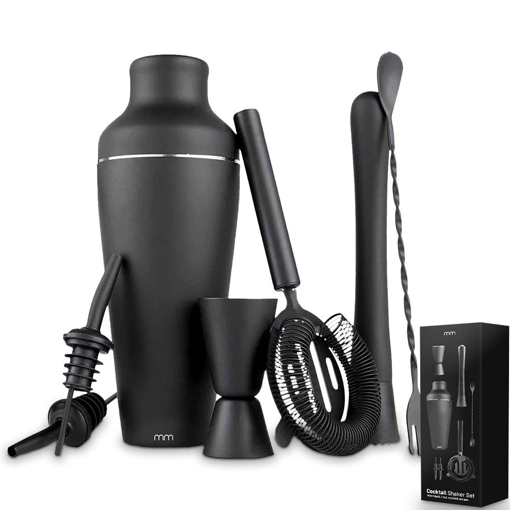 Mikamax - mm - Cocktail Shaker Set - Cocktail Shaker Set Black - Cocktail Shaker