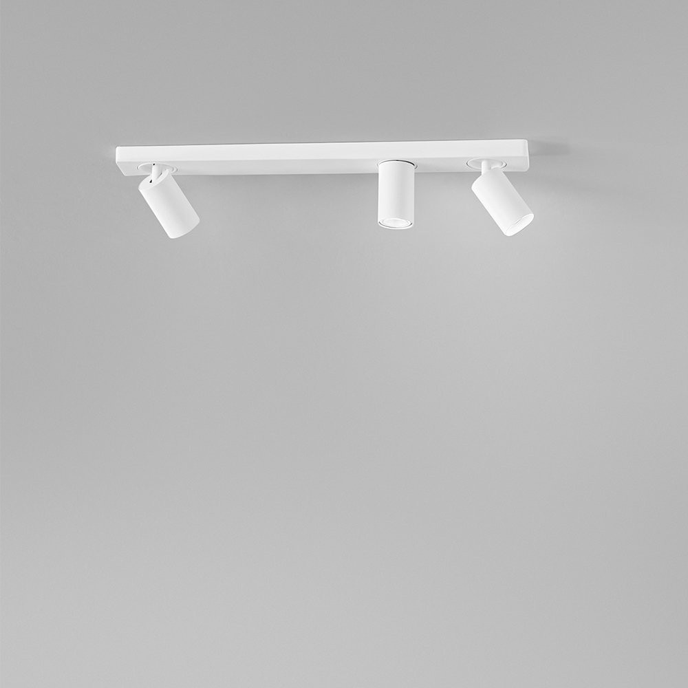 Spot Moderno Oddy Alluminio Bianco 3 Luci Gu10