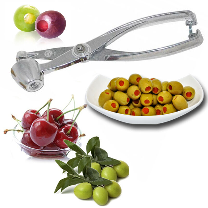 SNOCCIOLATORE SNOCCIOLA LEVA NOCCIOLI MANUALE IN ALLUMINIO PER OLIVE CILIEGE