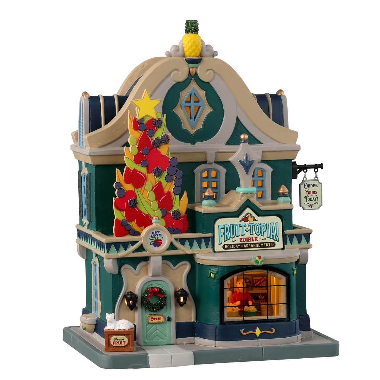 Lemax 35060 Caddington Village Lighted Building: Fruit-Topia!
