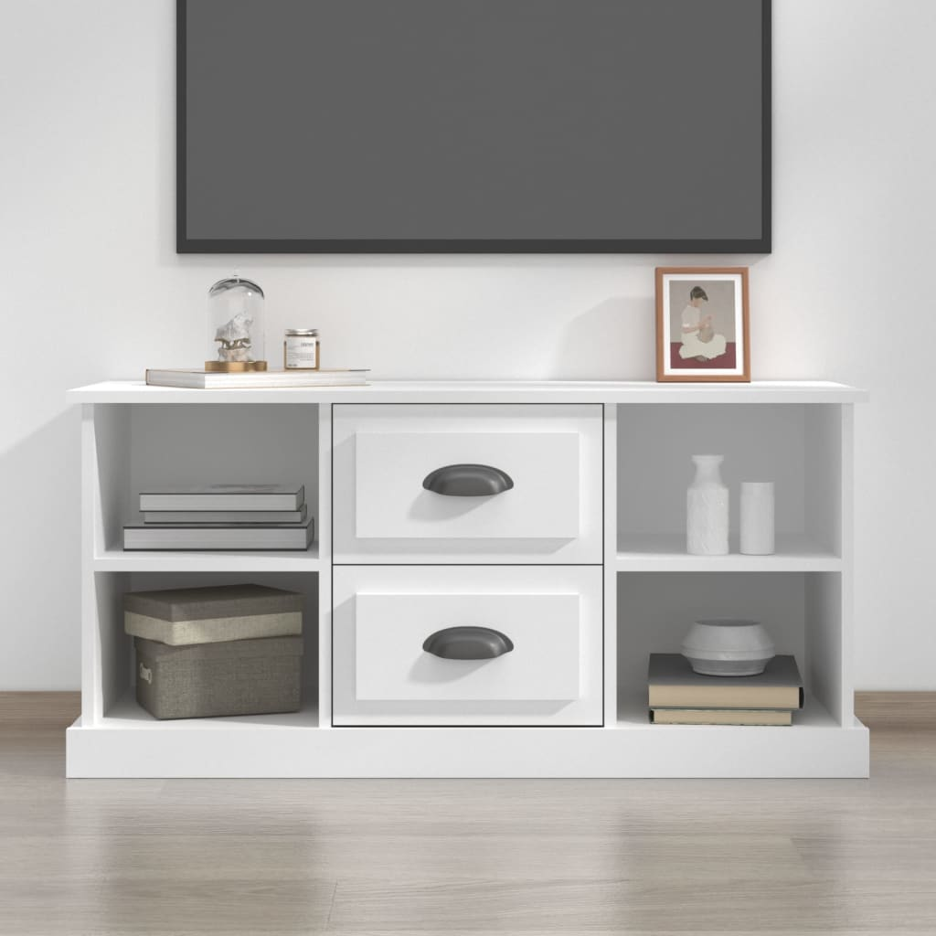vidaXL Mobile Porta TV Bianco 99,5x35,5x48 cm in Legno Multistrato