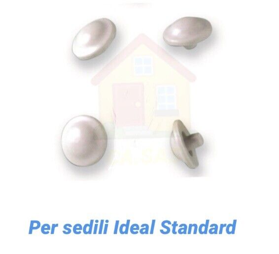 4 Pz. PARACOLPI COPRIVASO TIPO IDEAL STANDARD SEDILE WC GOMMINI COPRI-WATER KIT