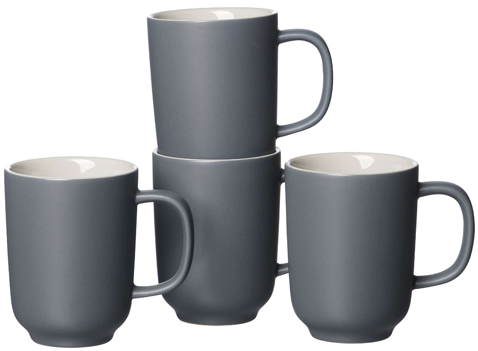 Ritzenhoff & Breker Jasper Coffee Mugs Set of 4 (1 Pack) Grey Gray Coffee mug