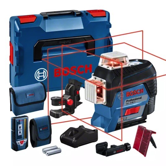 Bosch GLL 3-80 C Professional Livella laser a linee 360 autolivellante