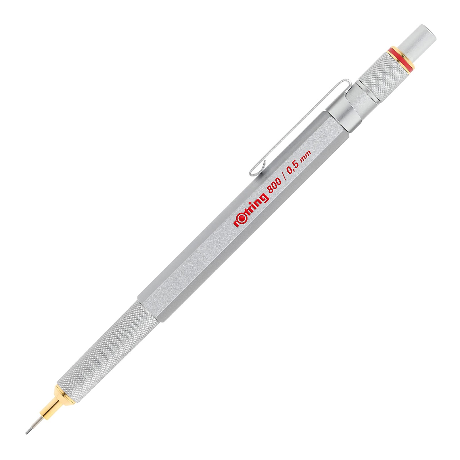 rOtring 800 Mechanical Pencil   0.5 mm   Silver Metal Barrel 0.5 mm Pencil Silve