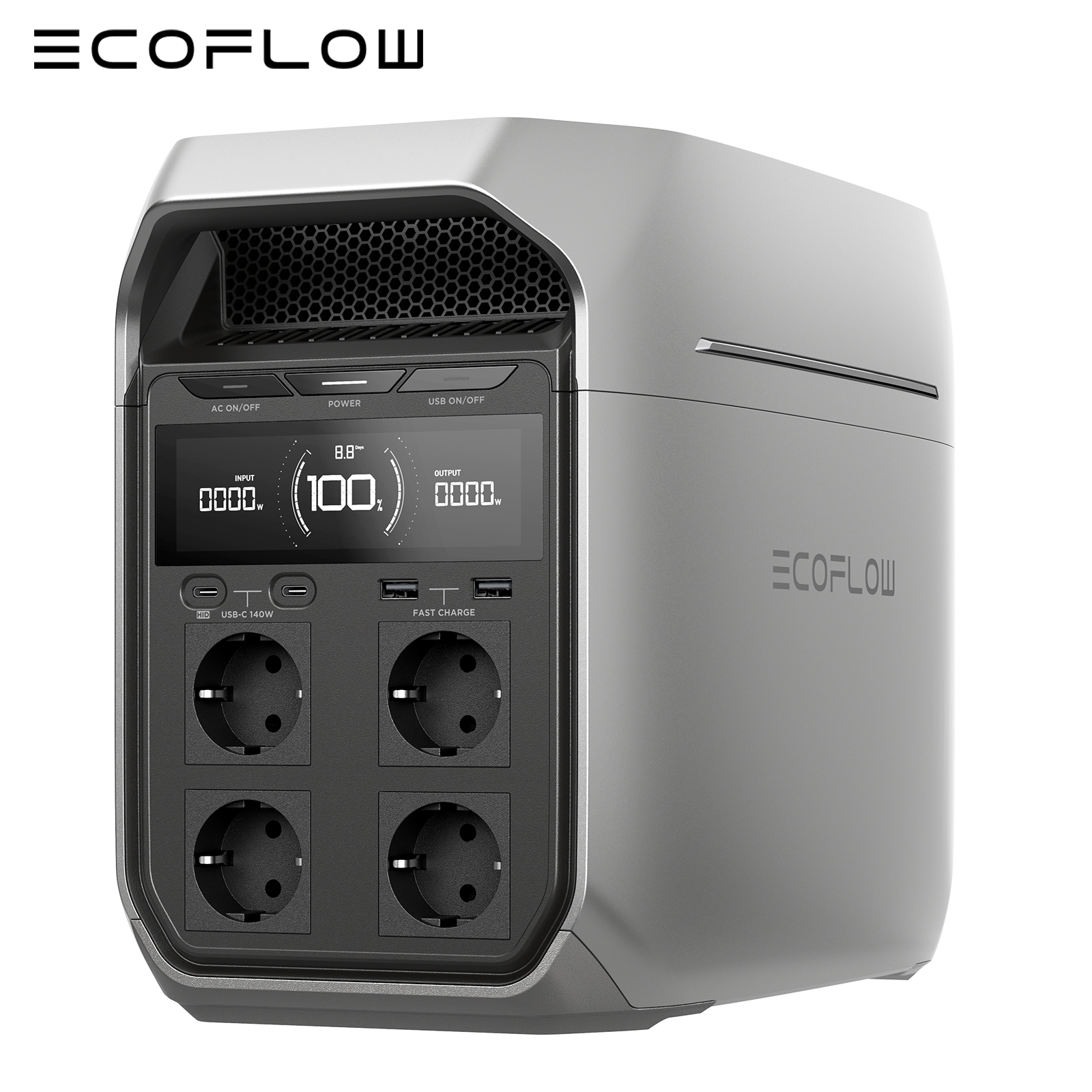 ECOFLOW DELTA 3 Plus Centrale Elettrica Portatile 1024Wh 1800W Generatore Solare