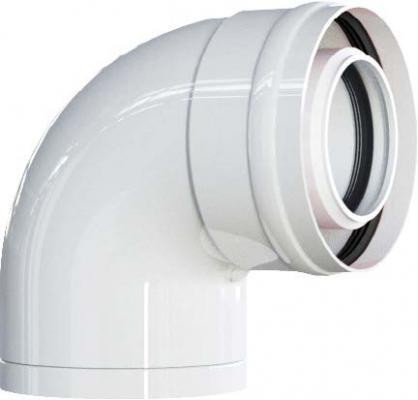CURVA COASSIALE 90° PPS/ALLUM ø60/100 PER CALDAIA NON A CONDENSAZIONE CONTI CCPP