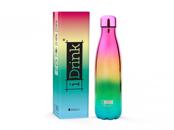 Total Juggling I Drink - Borraccia Termica 500 ml Metallic Rainbow