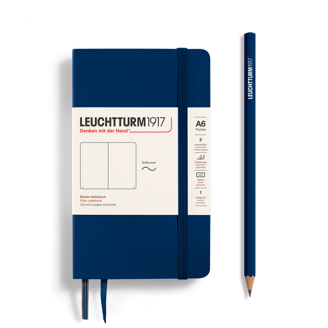 Notebook A6 Pocket Soft Bianco Navy | Leuchtturm 1917