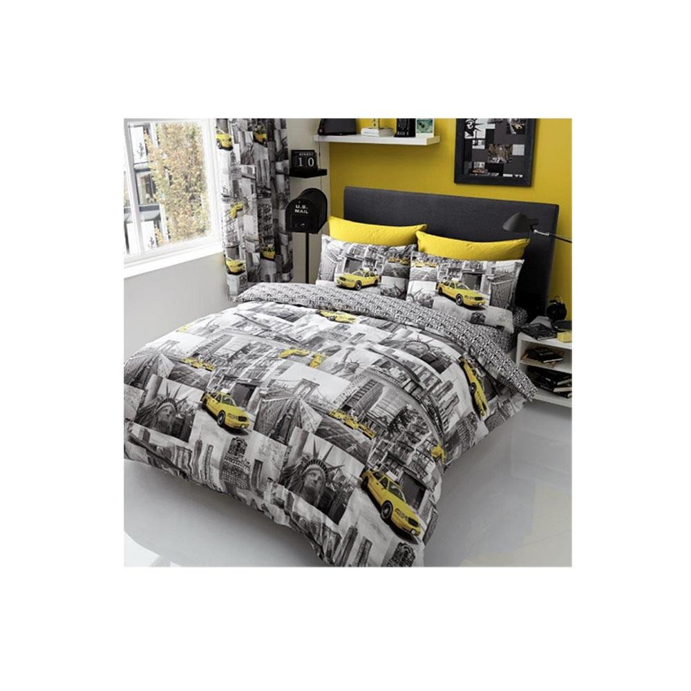 Urban Bedding New York Patch Copripiumino King Size E Set Di Federe