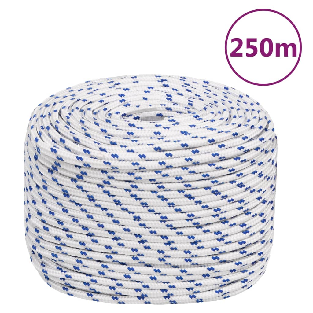 vidaXL Corda per barca Bianca 6 mm 250 m in Polipropilene