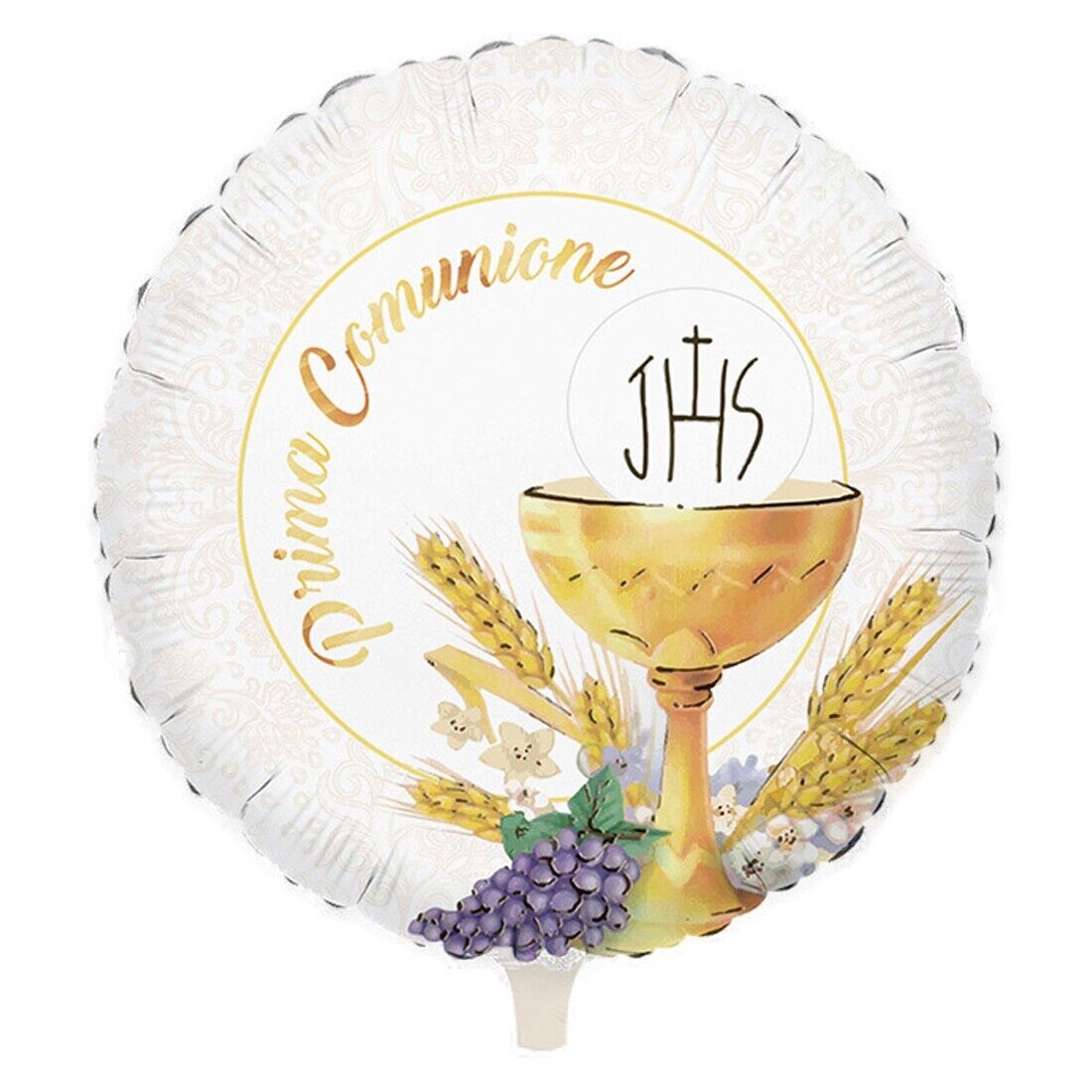 Palloncino mylar prima comunione calice bibbia ø 45 cm  BIG-42392-1OK