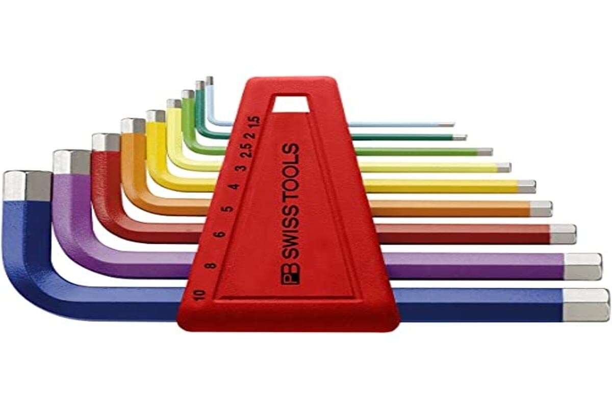 Pb Svizzero Attrezzi Arcobaleno Color-Coded Set Chiavi Esagonali Misure 1.5-10mm
