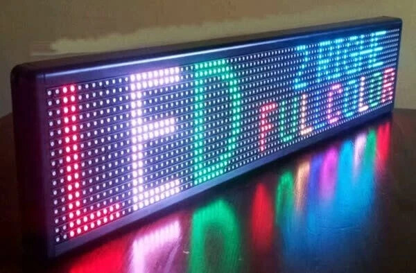 Insegna luminosa LED programmabile Cartellone pubblicitario scorrimento a colori