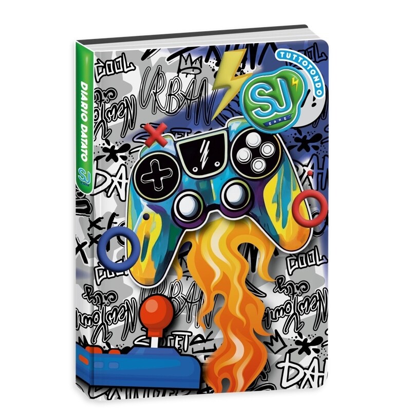 DIARIO AGENDA SCUOLA SEVEN SJ GANG WONDROUS BOY JOYPAD  10 MESI DATATO 2025/2026