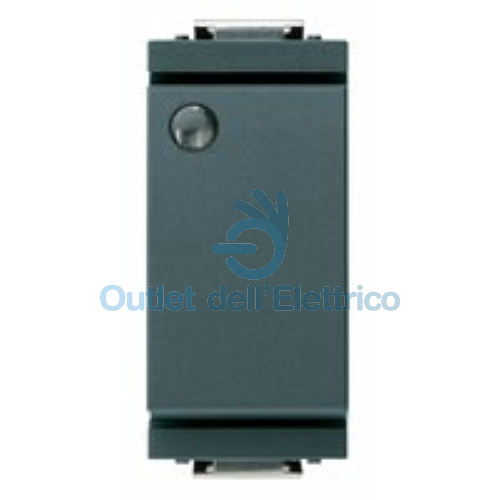 VIMAR 17001.L IDEA MODULO STRETTO INTERRUTTORE 1P 16AX LUMINOSO GRIGIO