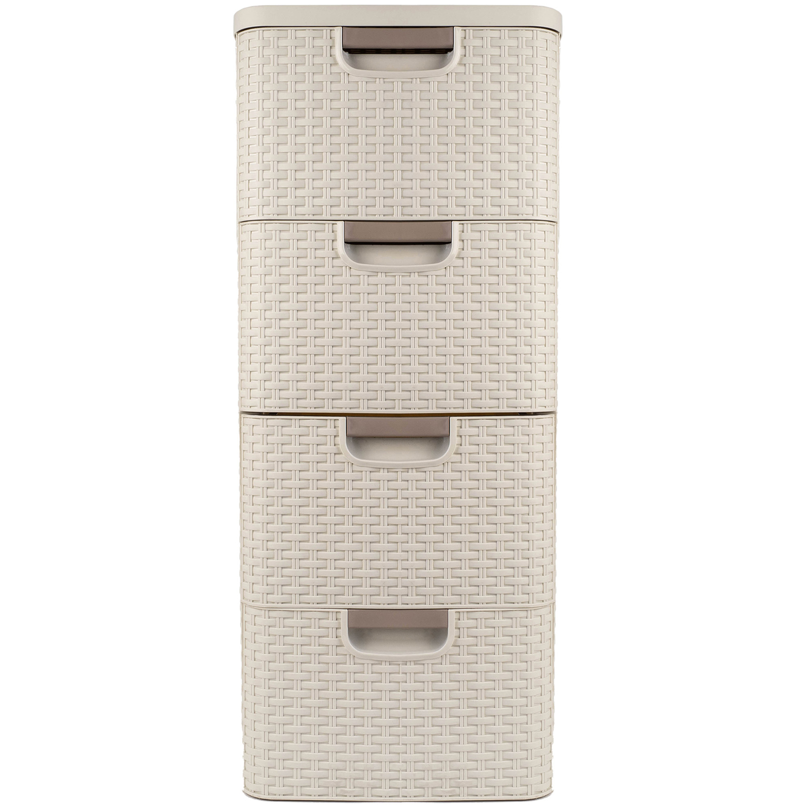 Libreria Curver Style 4x14L con 4 cassetti, crema