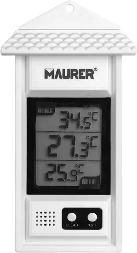 Termometro Da Parete In Pvc Digitale "Min-Max" Maurer