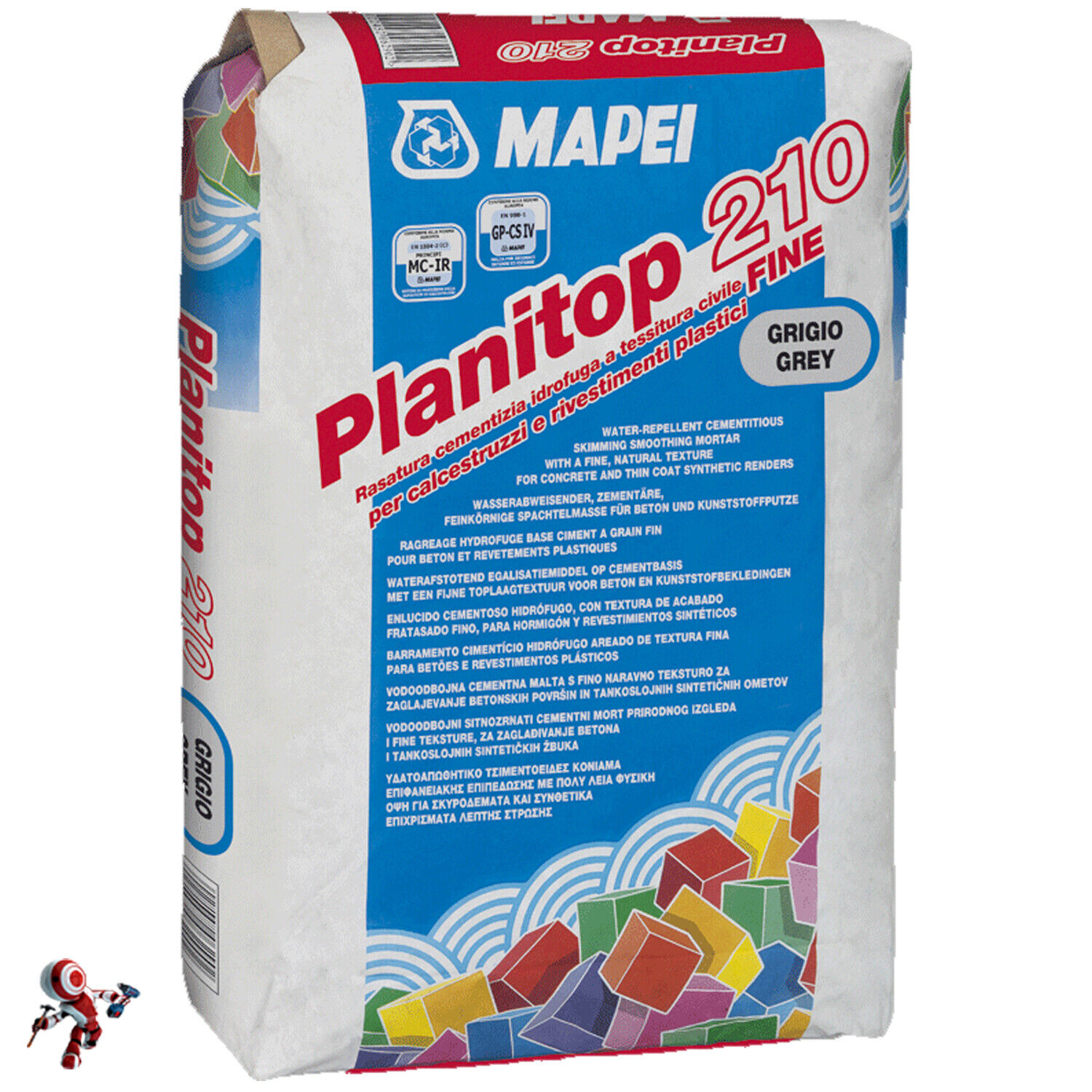 MAPEI PLANITOP 210 BIANCO KG.25 RASANTE IDROFUGO PER RIVESTIMENTI E CALCESTRUZZO