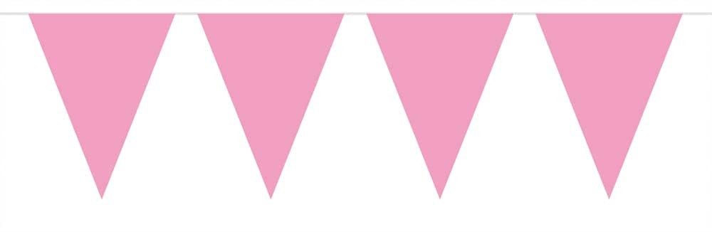 Bunting Mini Pink Baby 3m, 3 metres 12 mini Triangle flags measuring 15x11cms Pl