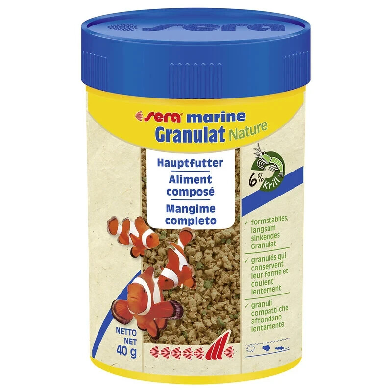 Sera Nature Marine Granulat - Mangime completo per pesci acquario marino, 100ML