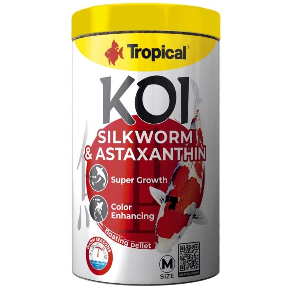 Tropical Koi Silkwork & Astaxanthin M 1000ml mangime crescita e colorazione