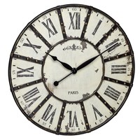 TFA Vintage Parete Quartz clock Rotondo Bianco Metallo 60.3039.02