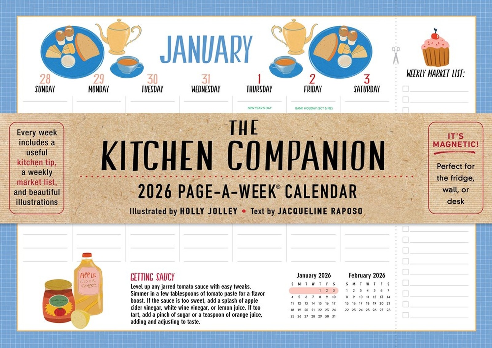 Kitchen Companion Page-A-Week Calendar 2026 (PRESALE 12/08/2025)