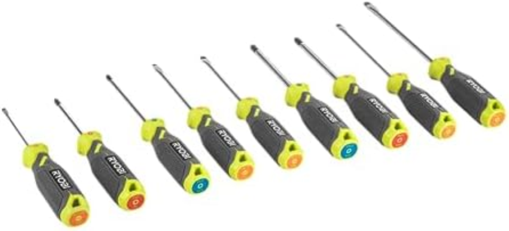 Jeu de 9 tournevis magnÃ©tiques RYOBI - RHSDS9PC